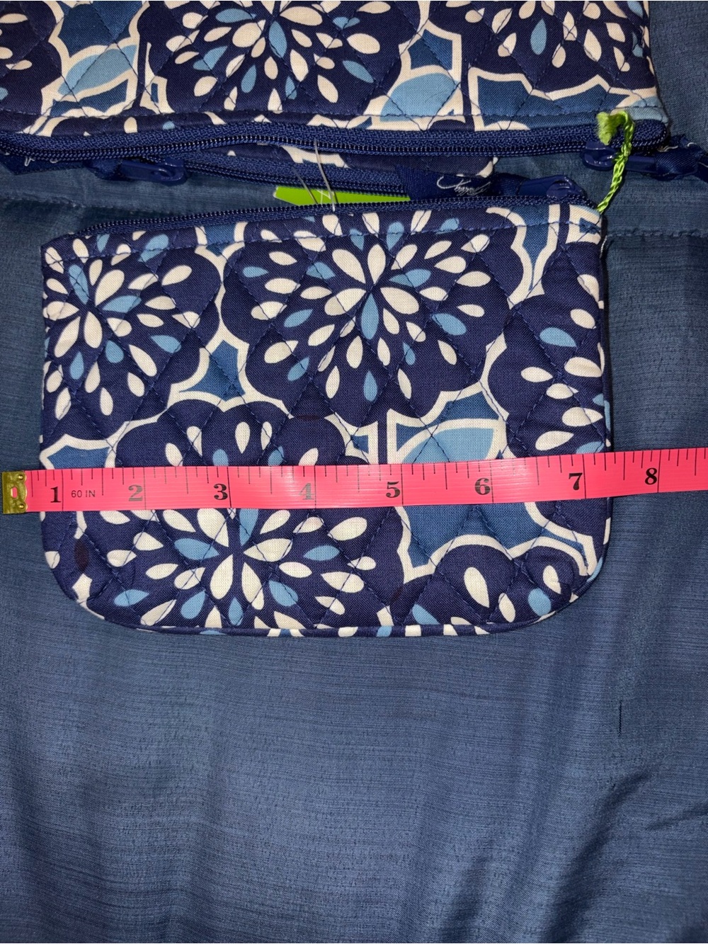 NWT Vera Bradley Cosmetic Trio Petal Splash Blue Floral 3-Piece Pouch Set - Picture 5 of 11